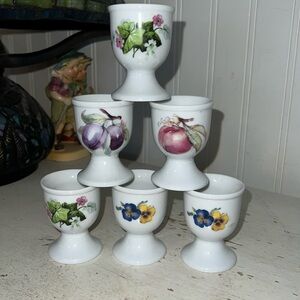 Lot porcelain egg cups